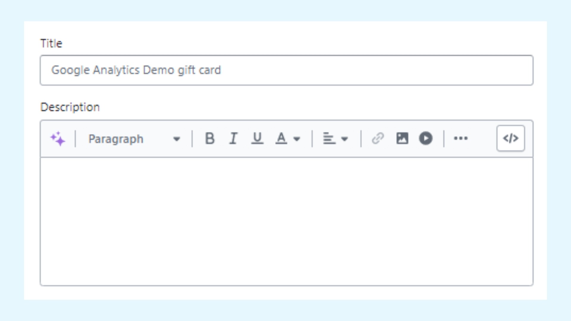 Create New Shopify Gift Cards - Step 3